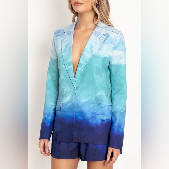 BlackMilk Ocean Waves Blazer - Picture 4 of 8
